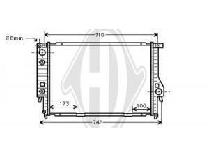 DIEDERICHS 8502760 radiatorius, variklio aušinimas 
 Aušinimo sistema -> Radiatorius/alyvos aušintuvas -> Radiatorius/dalys
17112227281, 17112244074, 17112244646