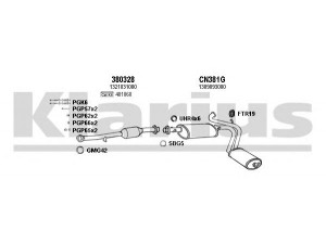 KLARIUS 330780U išmetimo sistema 
 Išmetimo sistema -> Išmetimo sistema, visa