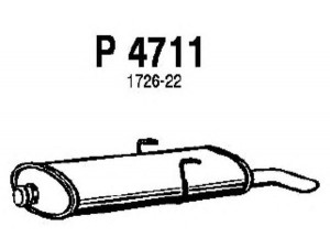 FENNO P4711 galinis duslintuvas 
 Išmetimo sistema -> Duslintuvas
1726-20, 1726-22