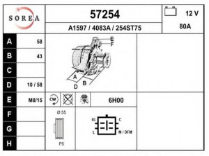 EAI 57254 kintamosios srovės generatorius
A5TG0291, 3140005J10