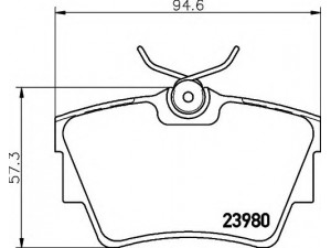 HELLA 8DB 355 010-761 stabdžių trinkelių rinkinys, diskinis stabdys 
 Techninės priežiūros dalys -> Papildomas remontas
4406000QAF, 7701054772, 4414029