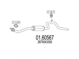MTS 01.60567 galinis duslintuvas 
 Išmetimo sistema -> Duslintuvas
2875043350