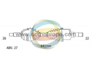 ODM-MULTIPARTS 18-271291 kardaninis velenas 
 Ratų pavara -> Kardaninis velenas