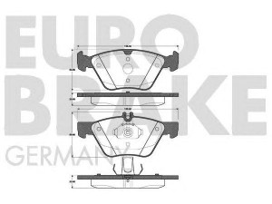 EUROBRAKE 5502223331 stabdžių trinkelių rinkinys, diskinis stabdys 
 Techninės priežiūros dalys -> Papildomas remontas
5114555AA, 5139218AA, 0024204520