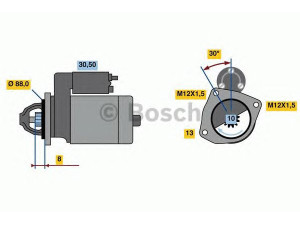 BOSCH 0 986 023 900 starteris 
 Elektros įranga -> Starterio sistema -> Starteris
RF1H-18-400, M 002 T 87471, M 2 T 87471