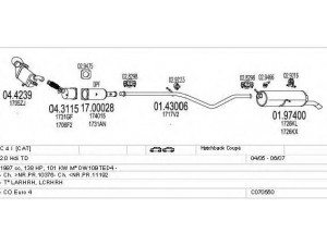 MTS C070550021560 išmetimo sistema 
 Išmetimo sistema -> Išmetimo sistema, visa