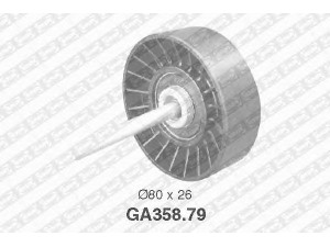 SNR GA358.79 kreipiantysis skriemulys, V formos rumbuotas diržas 
 Diržinė pavara -> V formos rumbuotas diržas/komplektas -> Laisvasis/kreipiamasis skriemulys
55190054, 60624747, 60813308, 60813858