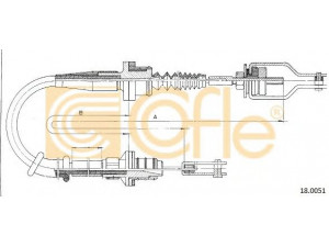 COFLE 18.0051 sankabos trosas 
 Dviratė transporto priemonės -> Kabeliai ir tachometro velenaai -> Sankabos trosas
3077099J11