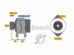 BOSCH 0 986 081 280 kintamosios srovės generatorius 
 Elektros įranga -> Kint. sr. generatorius/dalys -> Kintamosios srovės generatorius
04686 098, 04727 220, 4686 098