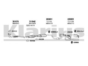 KLARIUS 210151E išmetimo sistema 
 Išmetimo sistema -> Išmetimo sistema, visa