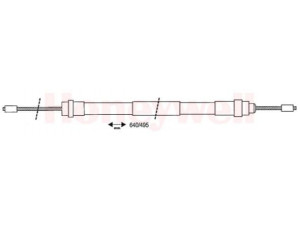 BENDIX 432877B trosas, stovėjimo stabdys 
 Stabdžių sistema -> Valdymo svirtys/trosai
4745L6