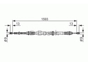BOSCH 1 987 477 374 trosas, stovėjimo stabdys 
 Stabdžių sistema -> Valdymo svirtys/trosai
1000839, 1005574, 1019240, 1040745
