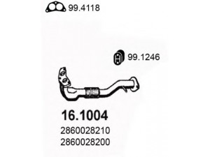 ASSO 16.1004 išleidimo kolektorius 
 Išmetimo sistema -> Išmetimo vamzdžiai
2860028200, 2860028210, 2860028232