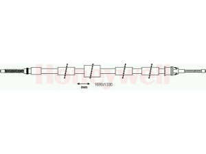 BENDIX 432867B trosas, stovėjimo stabdys 
 Stabdžių sistema -> Valdymo svirtys/trosai
4745N8