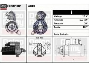 DELCO REMY DRS0182 starteris 
 Elektros įranga -> Starterio sistema -> Starteris
059911021B, 059911021BX, 059911021C