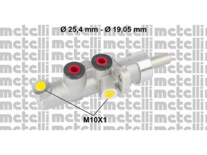 METELLI 05-0774 pagrindinis cilindras, stabdžiai 
 Stabdžių sistema -> Pagrindinis stabdžių cilindras
005 430 63 01