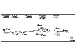 WALKER VW23009 išmetimo sistema 
 Išmetimo sistema -> Išmetimo sistema, visa