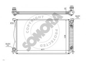SOMORA 021040D radiatorius, variklio aušinimas 
 Aušinimo sistema -> Radiatorius/alyvos aušintuvas -> Radiatorius/dalys
4F0121251P