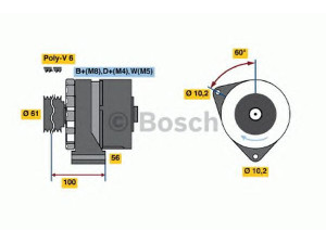 BOSCH 0 120 469 855 kintamosios srovės generatorius 
 Elektros įranga -> Kint. sr. generatorius/dalys -> Kintamosios srovės generatorius
008 154 06 02, A 008 154 06 02