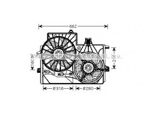 AVA QUALITY COOLING OL7528 ventiliatorius, radiatoriaus 
 Aušinimo sistema -> Oro aušinimas
13140861, 13140862, 13141967, 1314967