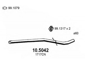 ASSO 10.5042 išleidimo kolektorius 
 Išmetimo sistema -> Išmetimo vamzdžiai
1717CN, 1717V3