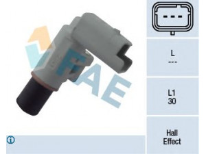 FAE 79150 RPM jutiklis, variklio valdymas; jutiklis, skirstomojo veleno padėtis 
 Elektros įranga -> Jutikliai
96.291.398.80, 96.305.956.80, 9629139880