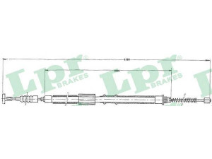 LPR C1240B trosas, stovėjimo stabdys 
 Stabdžių sistema -> Valdymo svirtys/trosai
46468157, 7773000