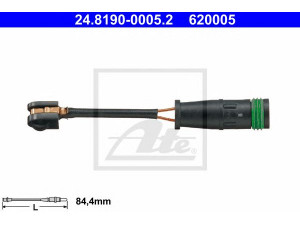 ATE 24.8190-0005.2 įspėjimo kontaktas, stabdžių trinkelių susidėvėjimas 
 Stabdžių sistema -> Susidėvėjimo indikatorius, stabdžių trinkelės
906 540 13 17, 2E0 906 206 B