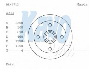 KAVO PARTS BR-4712 stabdžių diskas 
 Dviratė transporto priemonės -> Stabdžių sistema -> Stabdžių diskai / priedai
BF6826251, BF6826251A