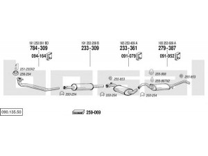 BOSAL 090.135.50 išmetimo sistema 
 Išmetimo sistema -> Išmetimo sistema, visa