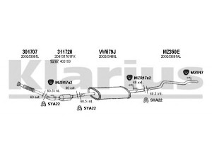 KLARIUS 930882U išmetimo sistema 
 Išmetimo sistema -> Išmetimo sistema, visa