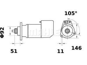 MAHLE ORIGINAL MS 538 starteris