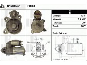 EDR 913956N starteris 
 Elektros įranga -> Starterio sistema -> Starteris
1345314, 2T1411000AA, 2T1411000BA
