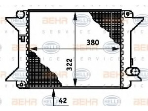 HELLA 8MK 376 719-361 radiatorius, variklio aušinimas 
 Aušinimo sistema -> Radiatorius/alyvos aušintuvas -> Radiatorius/dalys
75.491.866, 95 606 691, 95.606.691