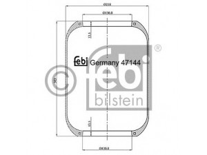 FEBI BILSTEIN 47144 dėklas, pneumatinė pakaba
0 4100 8929, 0 4255 4430, 4100 8929