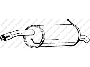 BOSAL 154-437 galinis duslintuvas 
 Išmetimo sistema -> Duslintuvas
1383128, 1512618, 1578101