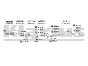 KLARIUS 600254U išmetimo sistema 
 Išmetimo sistema -> Išmetimo sistema, visa