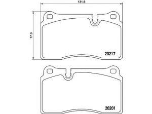 HELLA 8DB 355 015-891 stabdžių trinkelių rinkinys, diskinis stabdys 
 Techninės priežiūros dalys -> Papildomas remontas
7G432D007AA