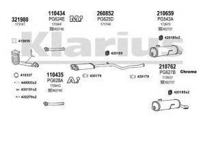 KLARIUS 630865E išmetimo sistema 
 Išmetimo sistema -> Išmetimo sistema, visa