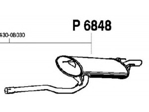 FENNO P6848 galinis duslintuvas 
 Išmetimo sistema -> Duslintuvas
17430-0B050