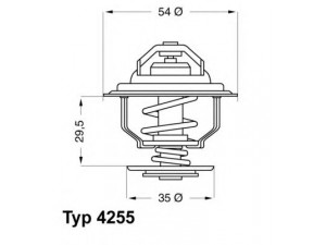 WAHLER 4255.87D termostatas, aušinimo skystis 
 Aušinimo sistema -> Termostatas/tarpiklis -> Thermostat
13 38 033, 08 966 485, 13 38 033