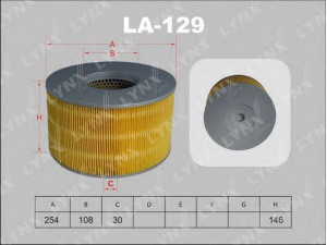 LYNXauto LA-129 oro filtras 
 Filtrai -> Oro filtras
AY120-TY079, 17801-17010, 17801-17020
