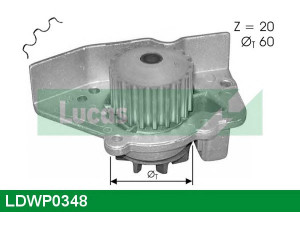 LUCAS ENGINE DRIVE LDWP0348 vandens siurblys 
 Aušinimo sistema -> Vandens siurblys/tarpiklis -> Vandens siurblys
12015, 120150, 120161, 95625017