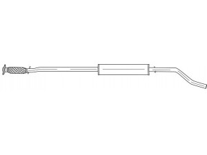 AKS DASIS SG12487 vidurinis duslintuvas 
 Išmetimo sistema -> Duslintuvas
55199376