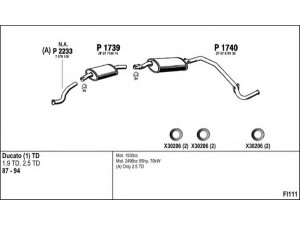 FENNO FI111 išmetimo sistema 
 Išmetimo sistema -> Išmetimo sistema, visa