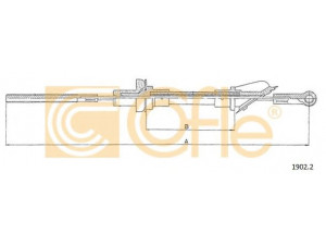 COFLE 1902.2 sankabos trosas 
 Dviratė transporto priemonės -> Kabeliai ir tachometro velenaai -> Sankabos trosas
4406587, SE141126201, SE141126201A