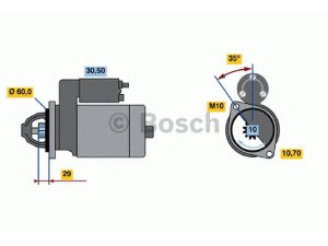 BOSCH 0 986 019 500 starteris 
 Elektros įranga -> Starterio sistema -> Starteris
005 151 65 01, 005 151 65 01 80