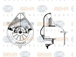 HELLA 8EW 009 159-681 vidaus pūtiklis 
 Šildymas / vėdinimas -> Orpūtė/dalys
6441.A0