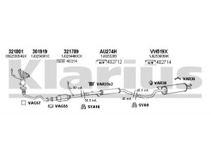KLARIUS 790239U išmetimo sistema 
 Išmetimo sistema -> Išmetimo sistema, visa