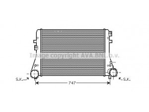 AVA QUALITY COOLING VWA4227 tarpinis suslėgto oro aušintuvas, kompresorius 
 Variklis -> Oro tiekimas -> Įkrovos agregatas (turbo/superįkrova) -> Tarpinis suslėgto oro aušintuvas
1K0145803, 1K0145803A, 1K0145803E